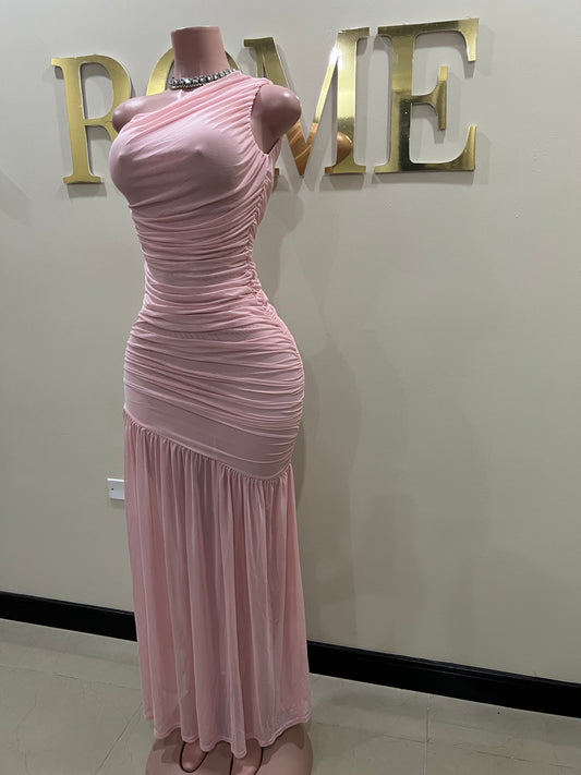Michelle Mesh Dress (Pink)