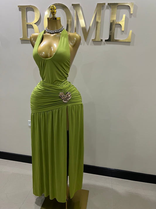 Nara Petal 2 Pcs Bodysuit & Skirt Set (Green)