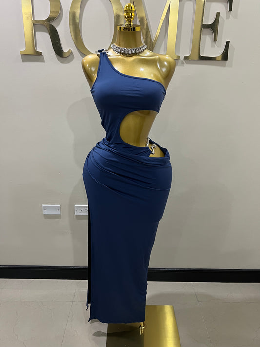 Sarah Bodysuit Dress (Blue)