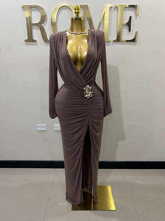Michelle Sim Dress (Brown)
