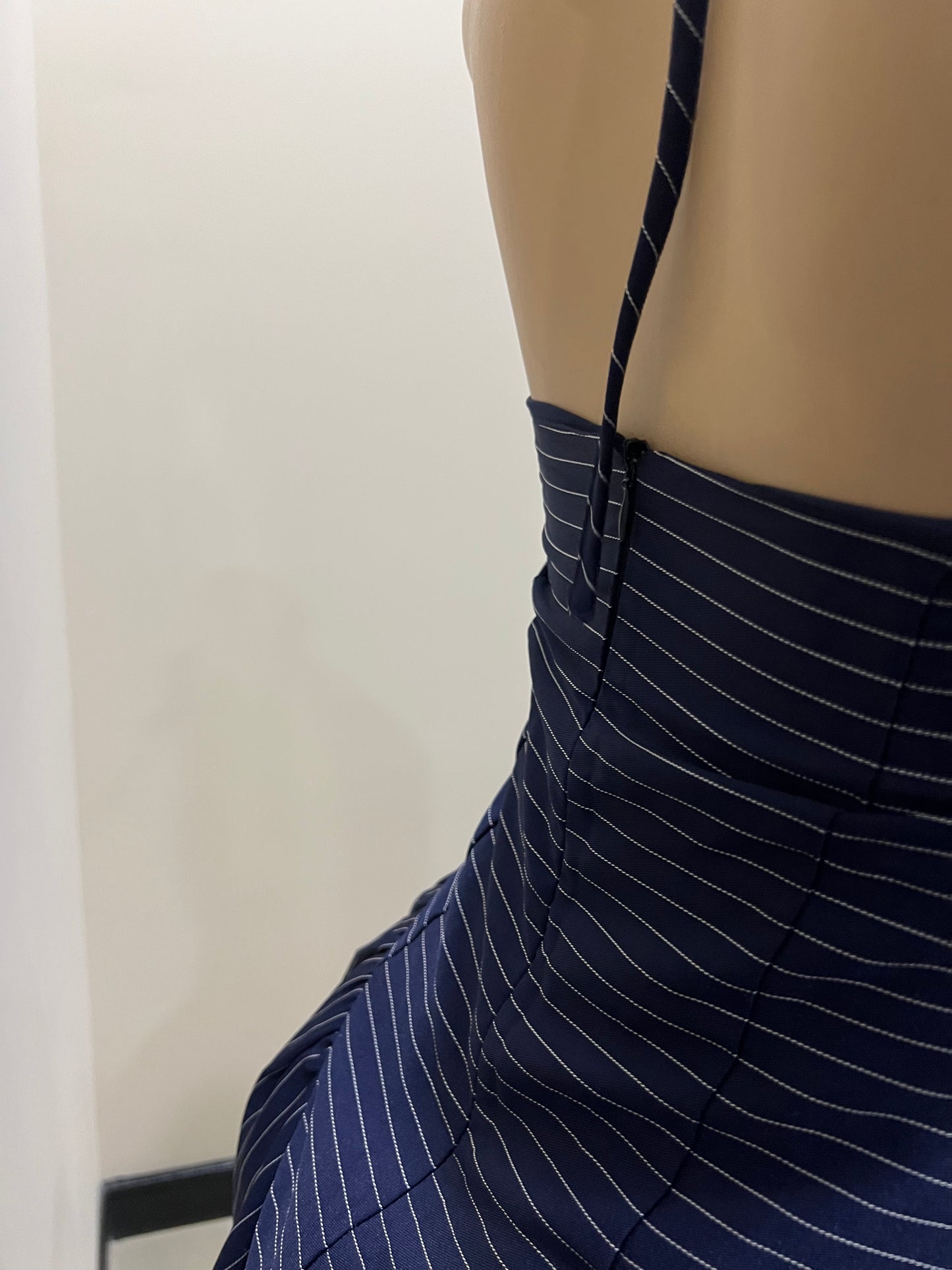 Pinstripe Diana Dress (Blue)