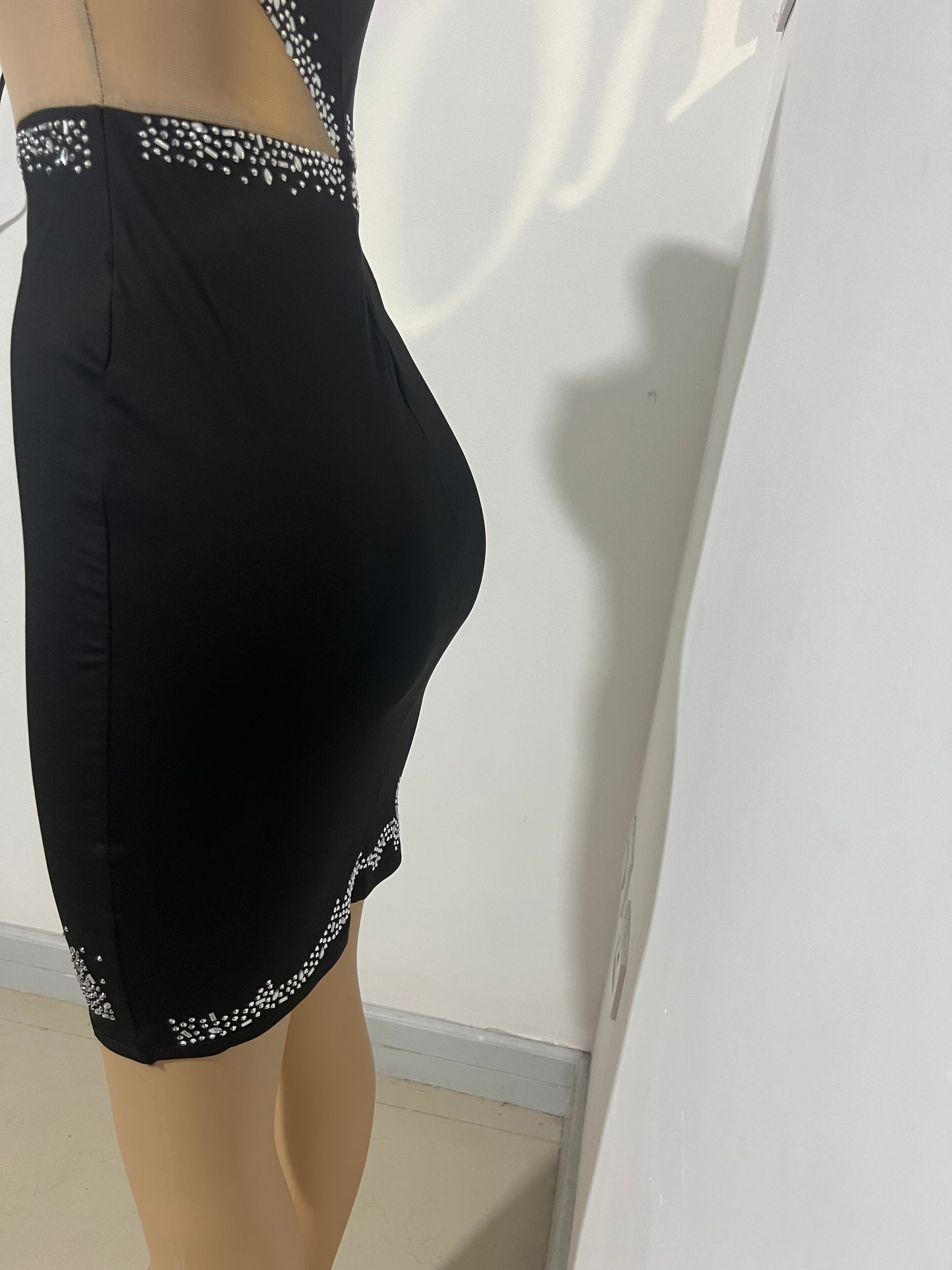 Tess Crystal Dress (Black)