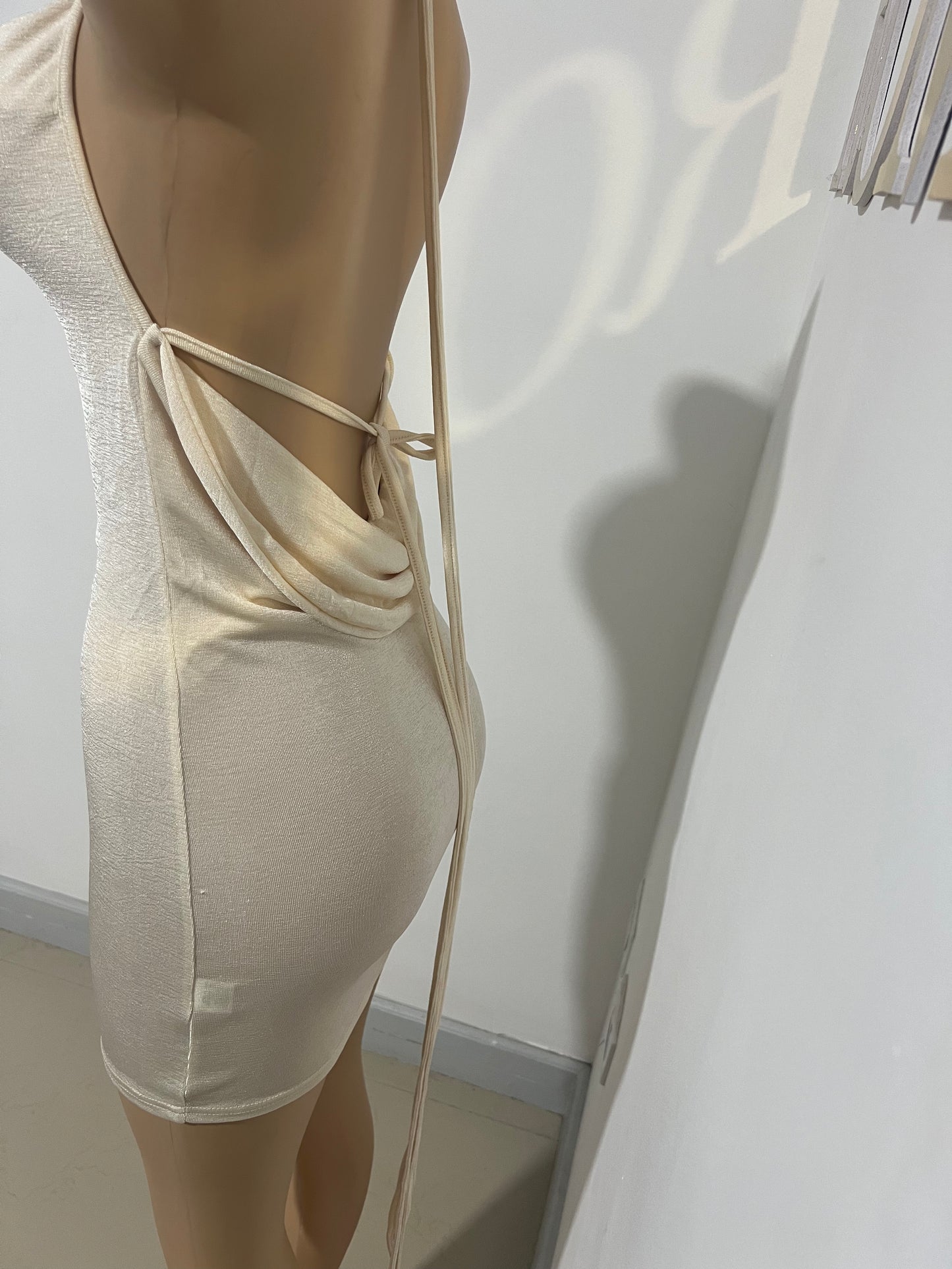 Carey Short Dress (Cream)