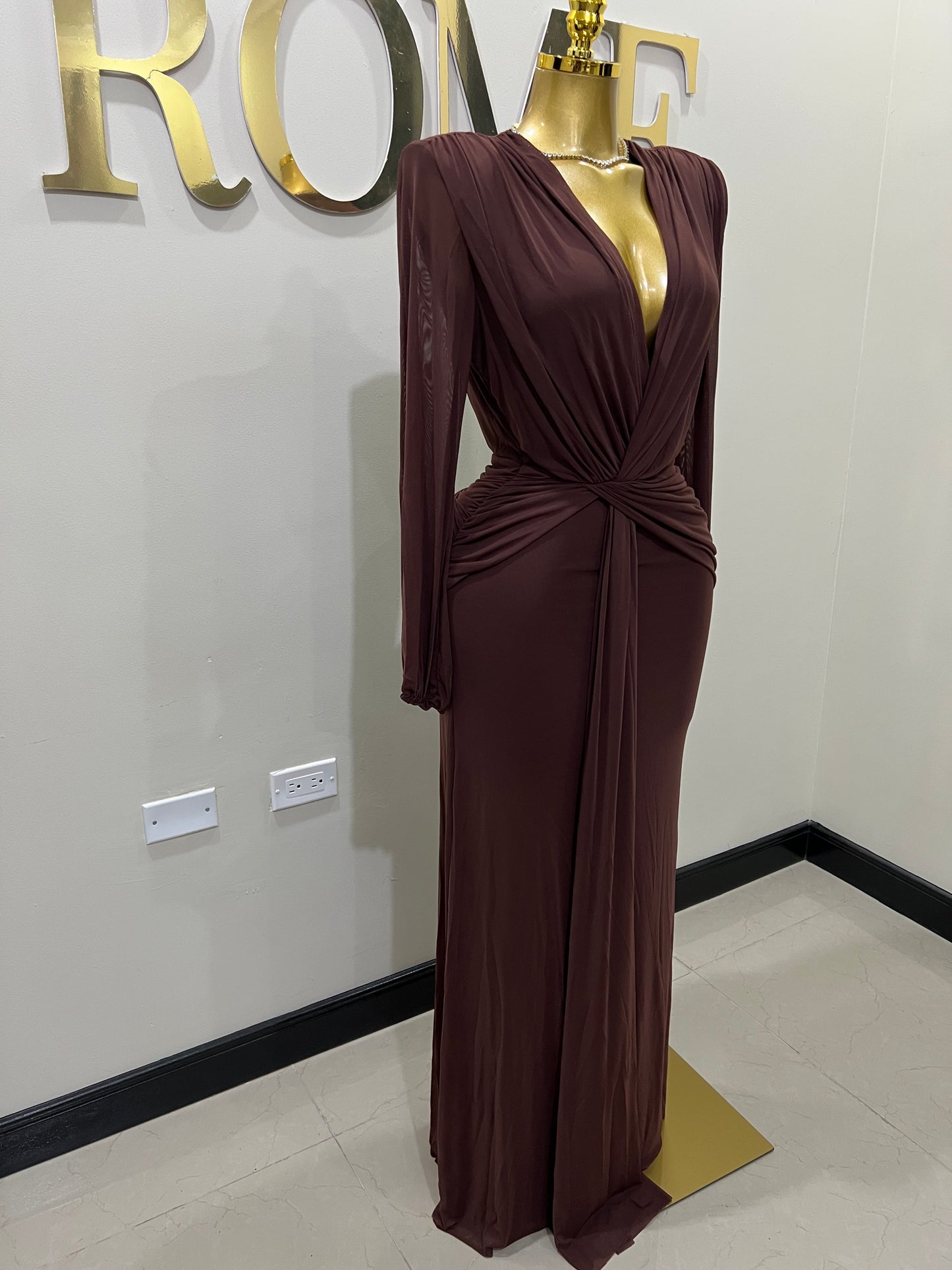 Michelle Victoria Dress (Brown)