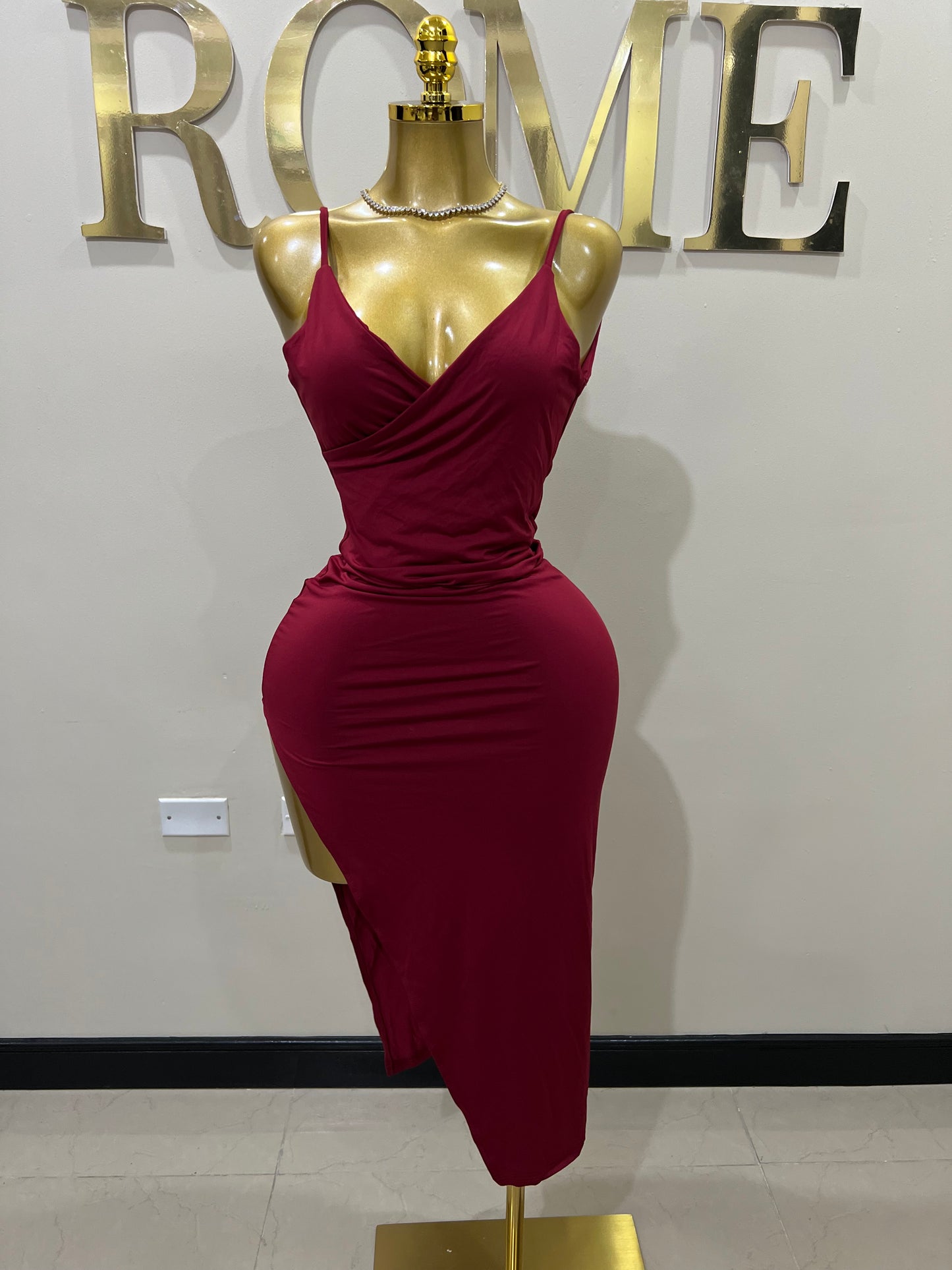 Marlo Dress (Burgundy)