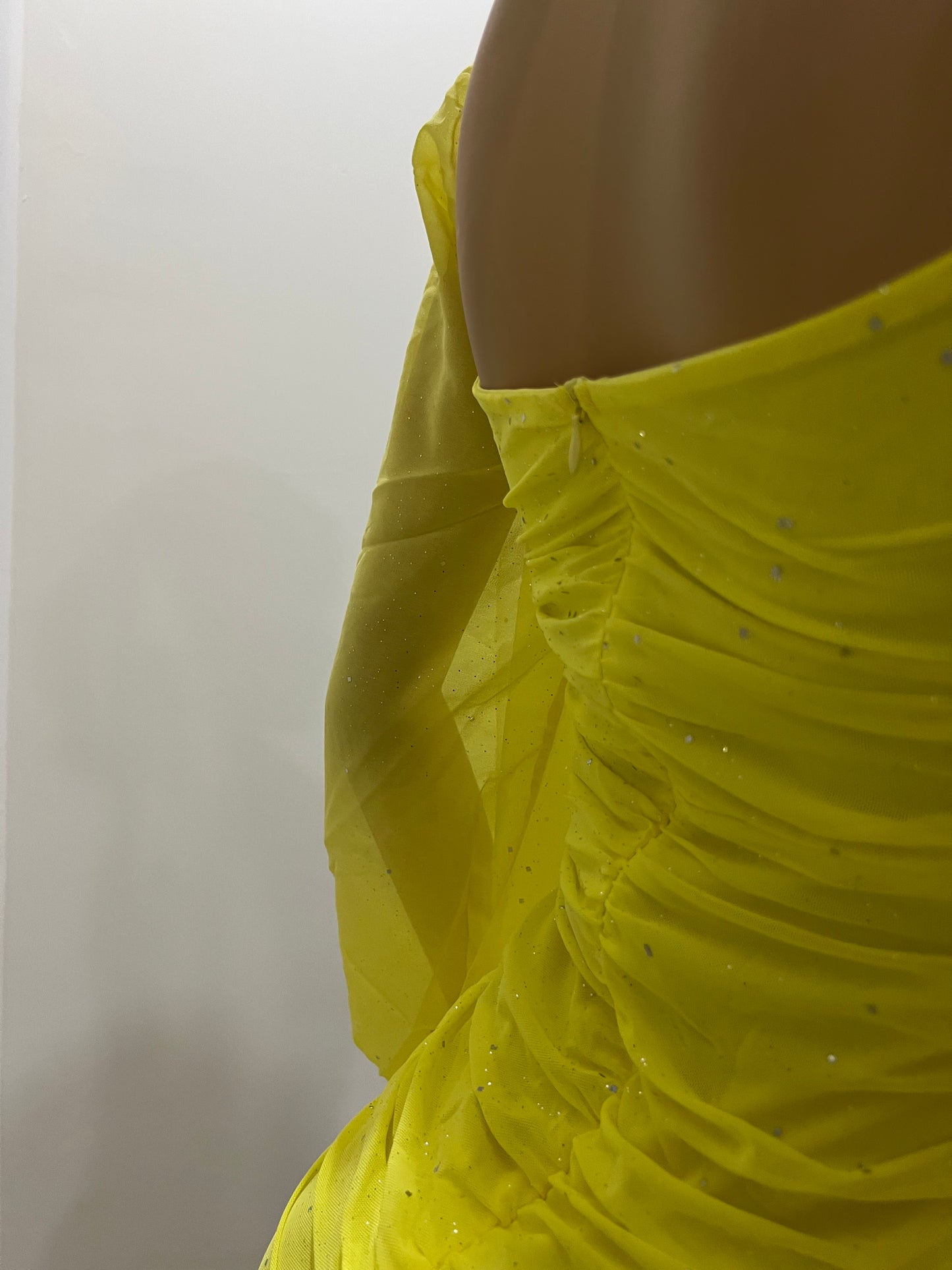 Aubrey Sprinkles Mesh Dress (Yellow)