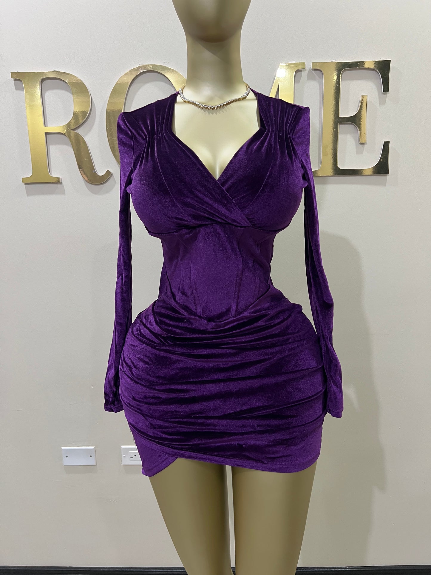 Adele Sweetheart Dress (Purple)