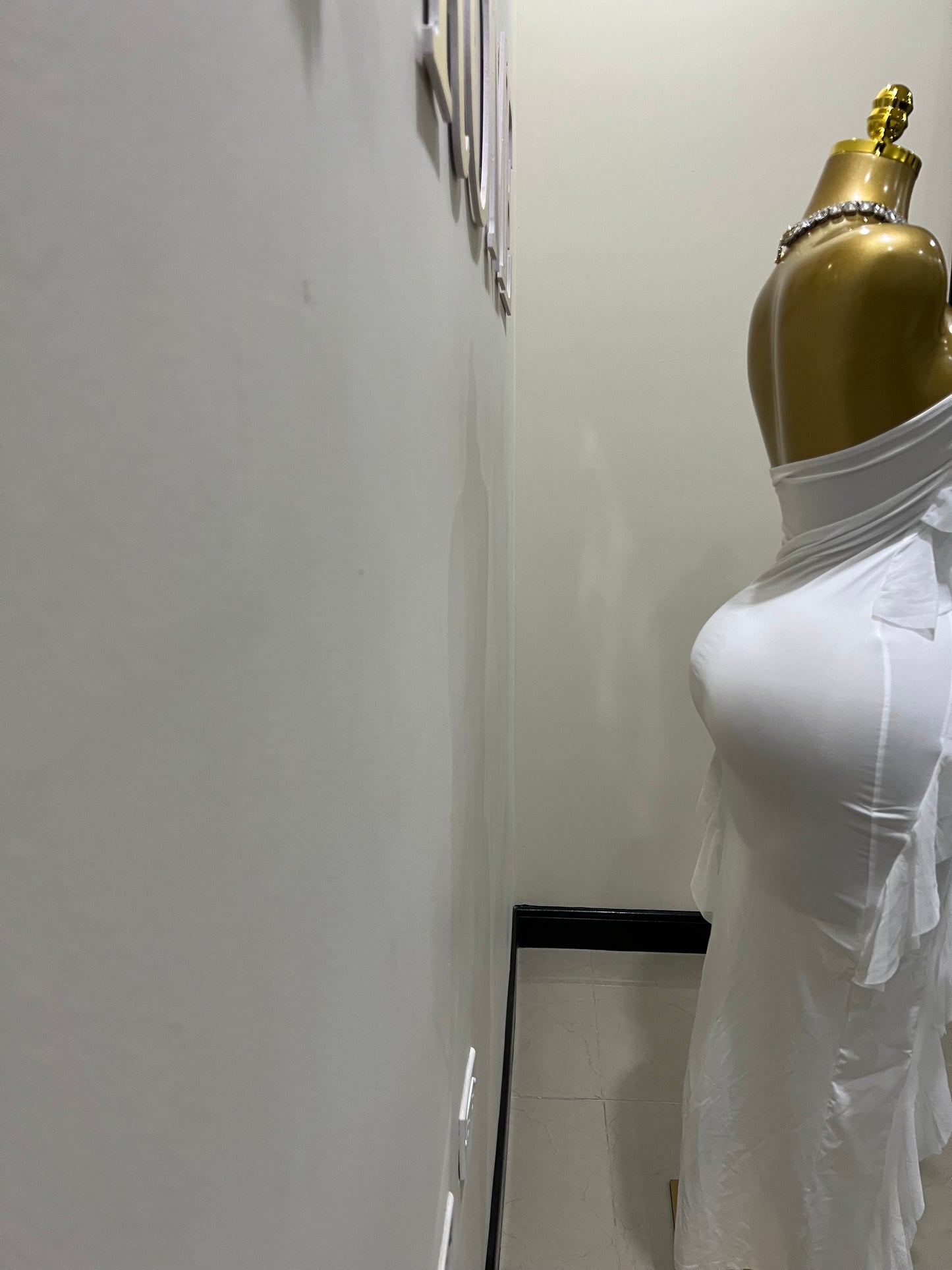 Chelsea Ruffle Dress (White)