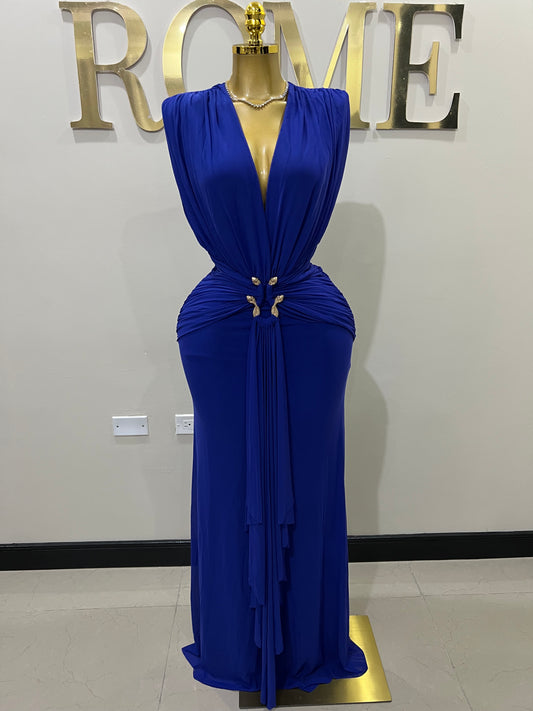 Michelle Snake Dress (Blue)
