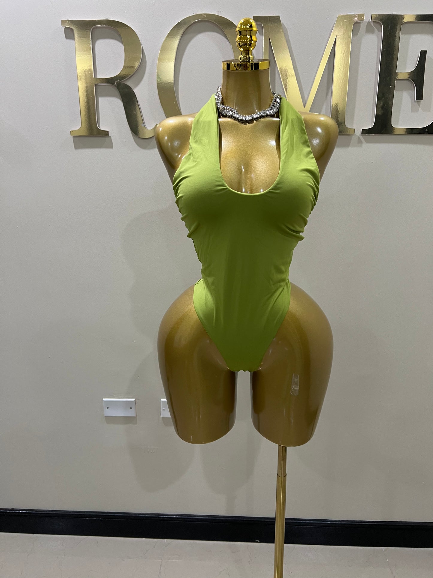 Nara Petal 2 Pcs Bodysuit & Skirt Set (Green)