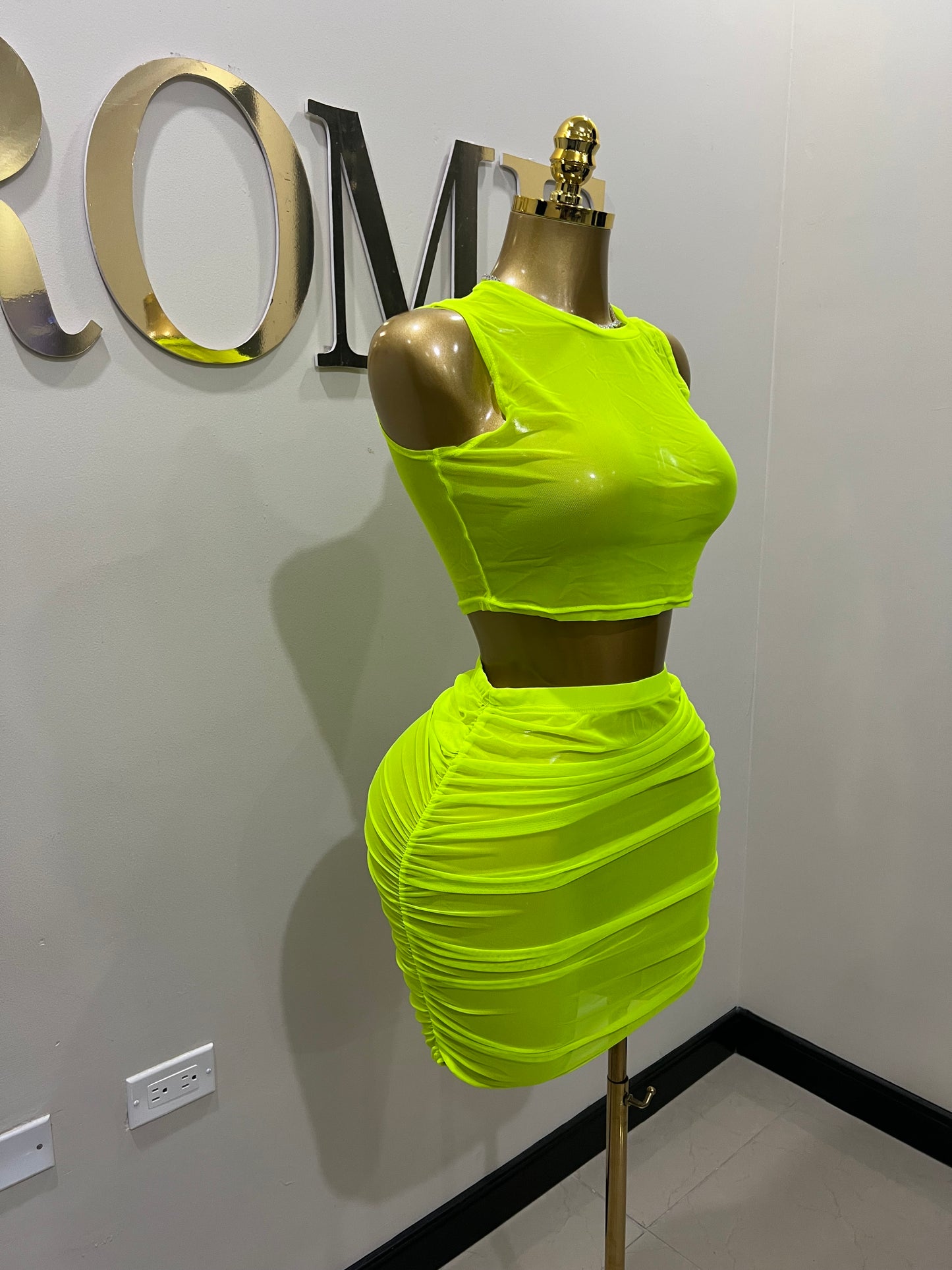 Skylar Mesh Skirt Set Cover Up
