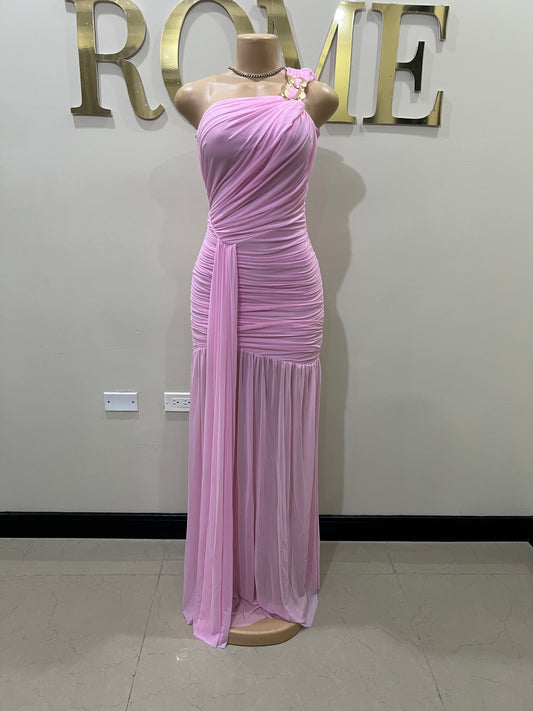 Michelle Grace Chain Dress (Light Pink)