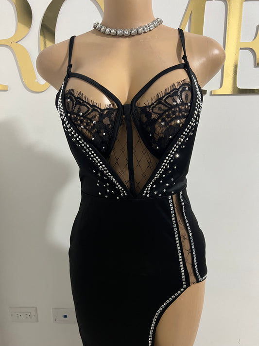 Ophelia Sleeveless Dress (Black)