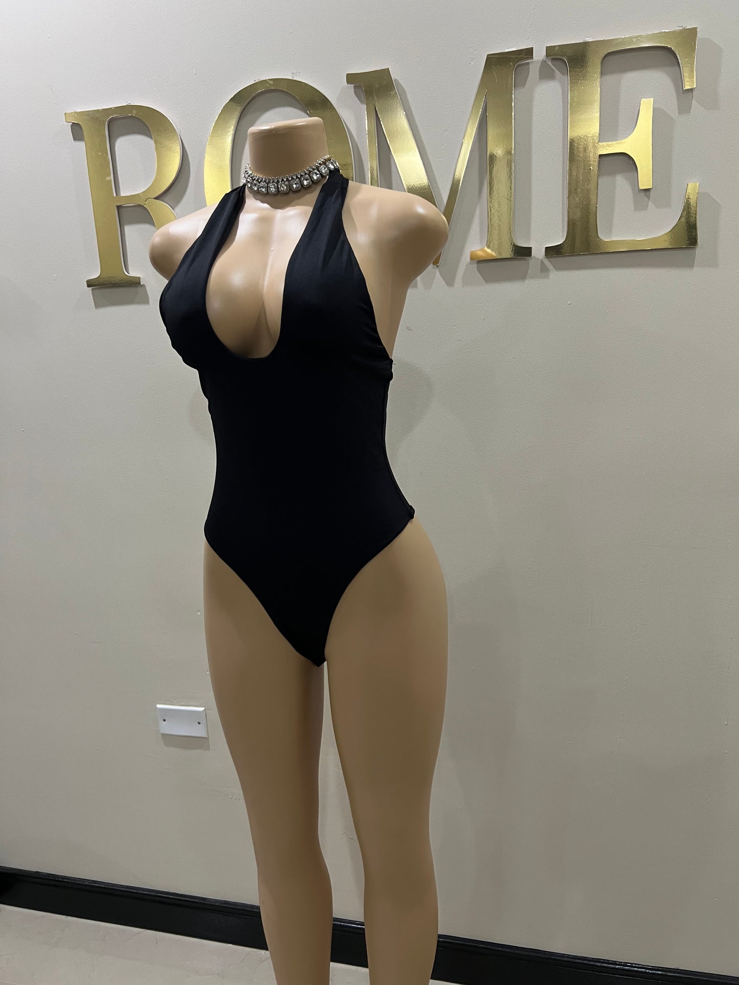 Nara Petal 2 Pcs Bodysuit & Skirt Set (Black)