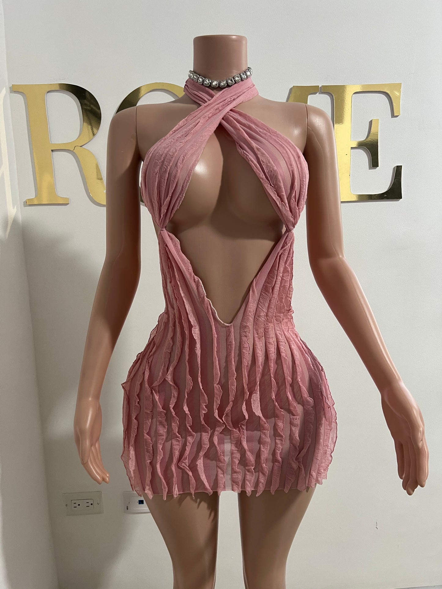 Lily Mini Dress (Light Pink)