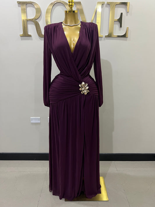 Michelle Valor Dress (Black Cherry Purple)