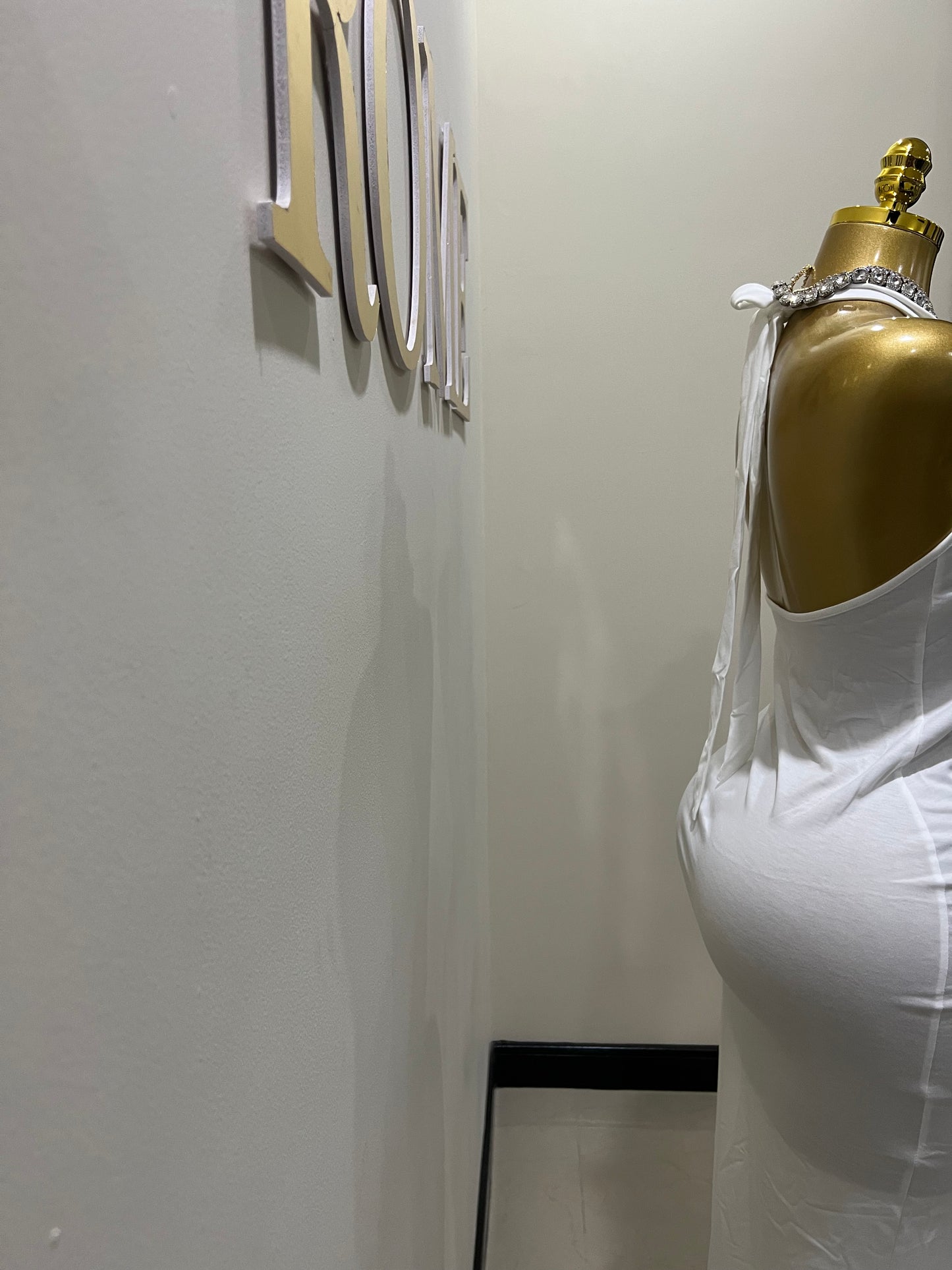 Kim Slay Seashell Dress (White)