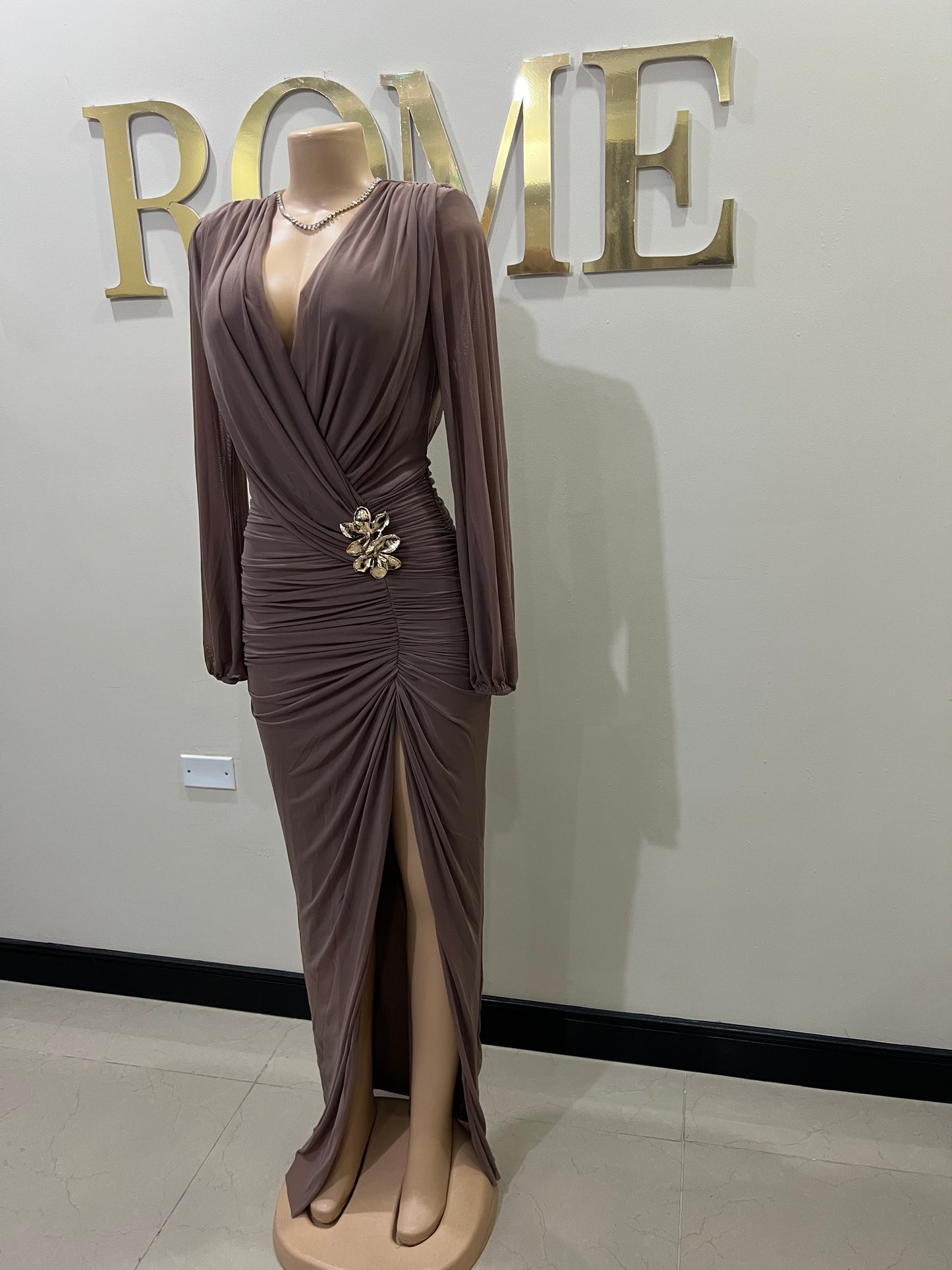 Michelle Sim Dress (Brown)