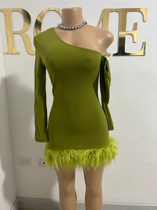 Moira Long Sleeve Dress (Green)