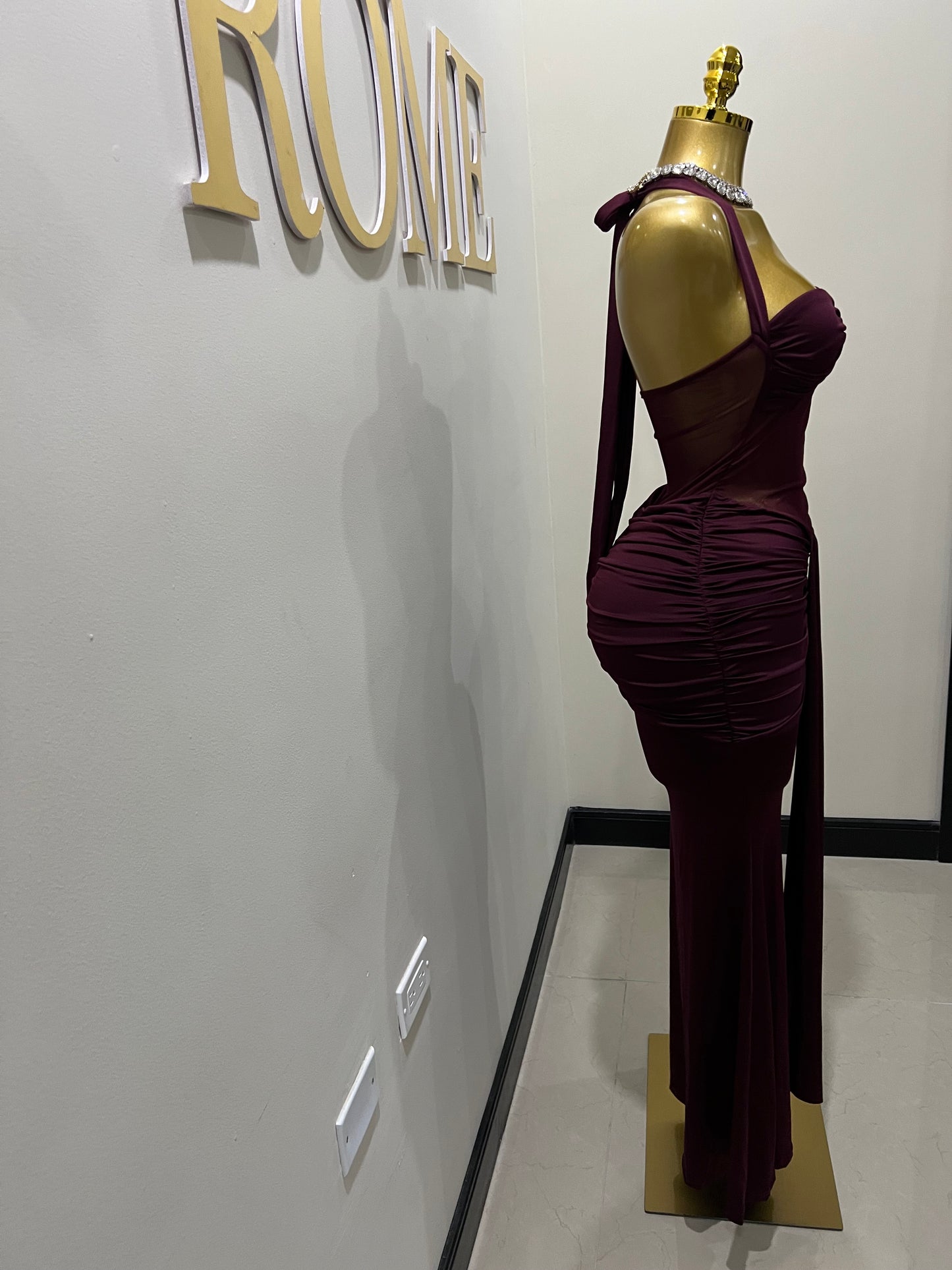 Sweetheart Nara Dress (Burgundy)