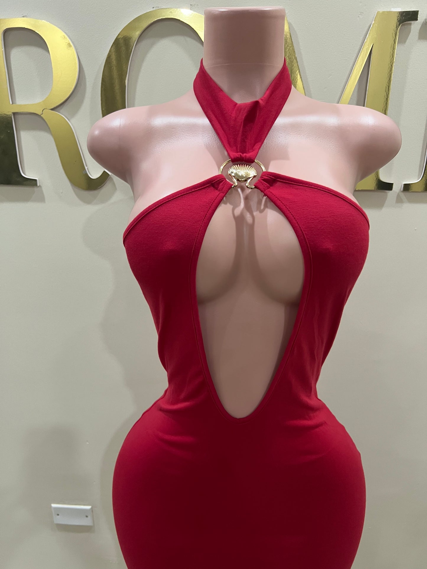 Kim Slay Seashell Dress (Red)