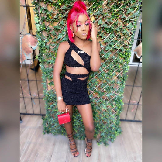 Ibiza Cut Out Dress (Black)