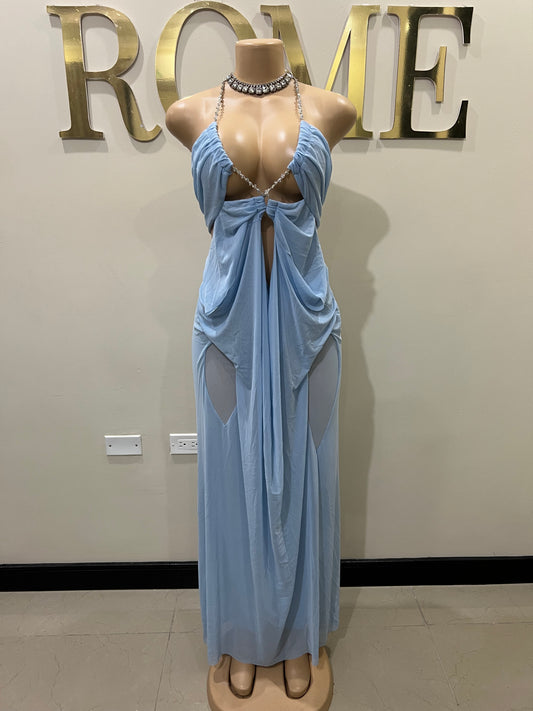 Kim Mesh Dress (Blue)