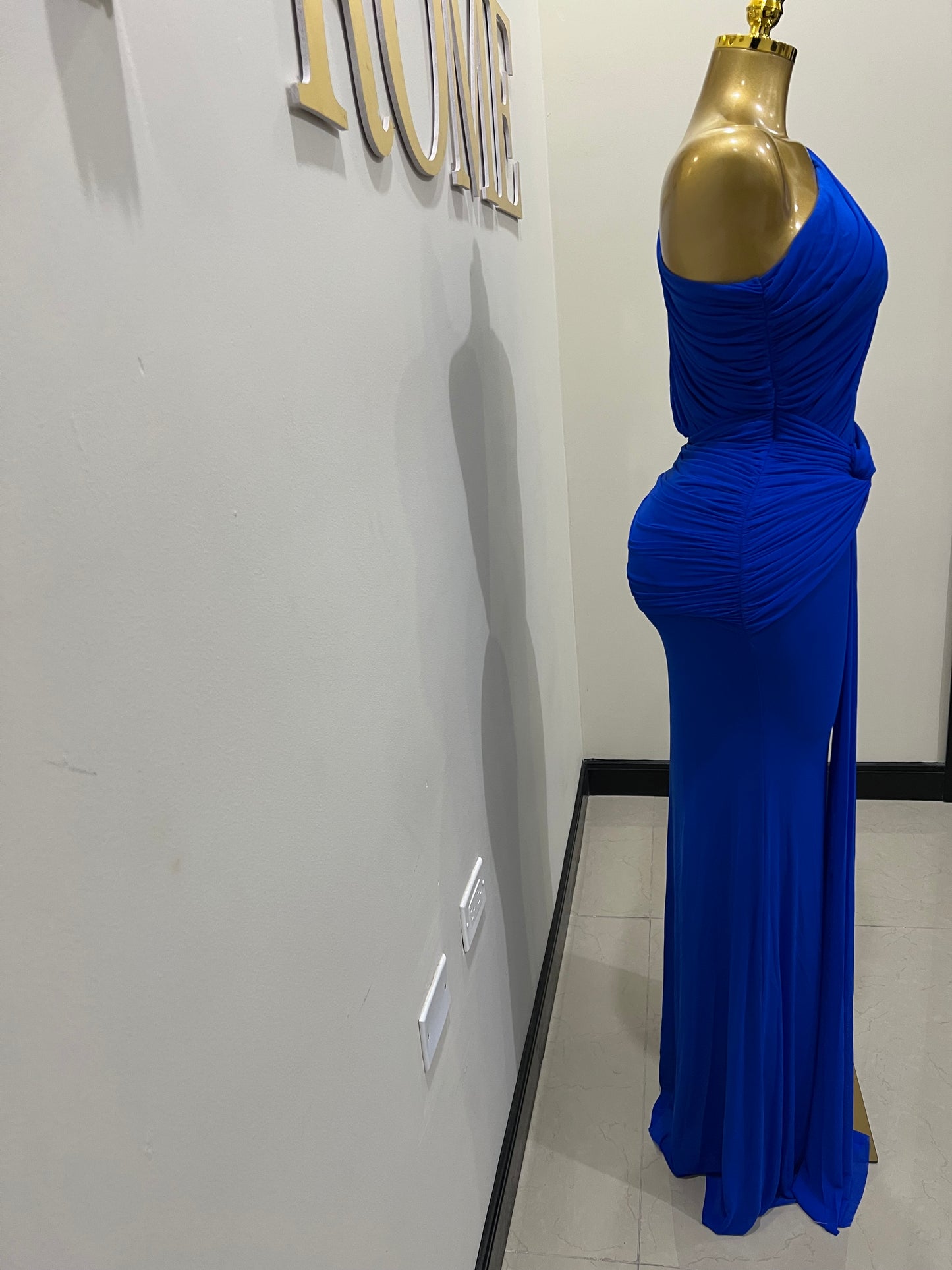 Michelle Petal Grace Dress (Bright Blue)
