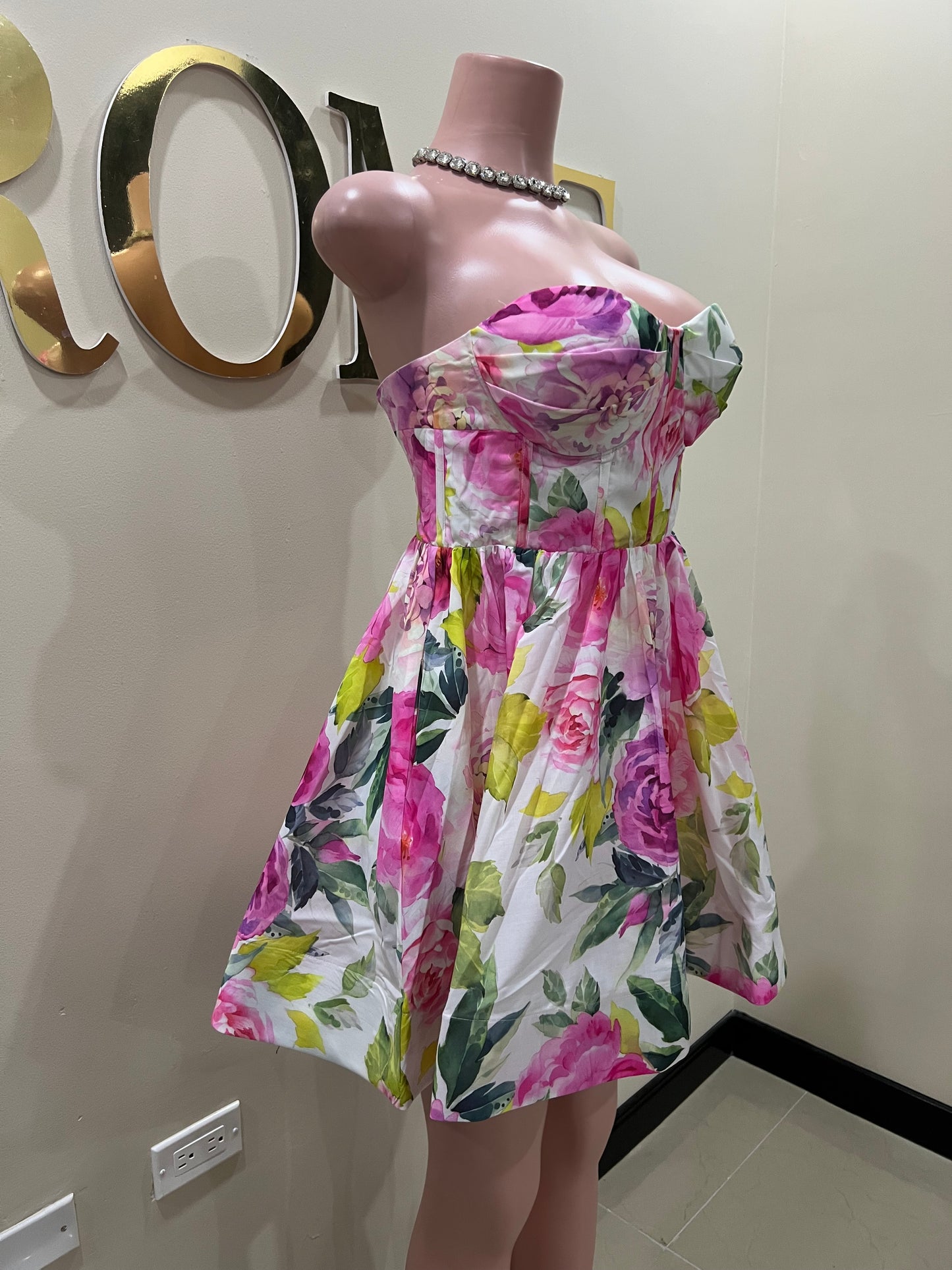 Princess Diana Floral Dress (Pink)