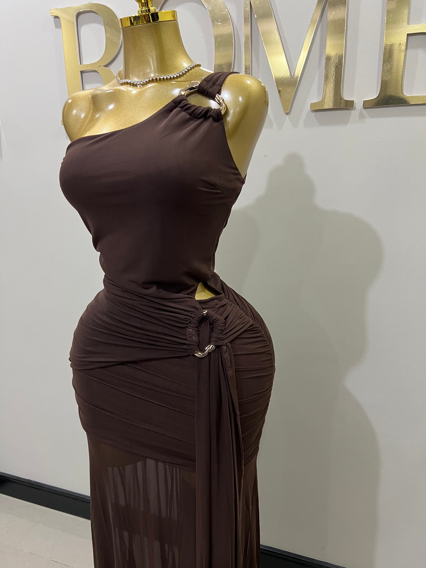 Celest Dress (Brown)
