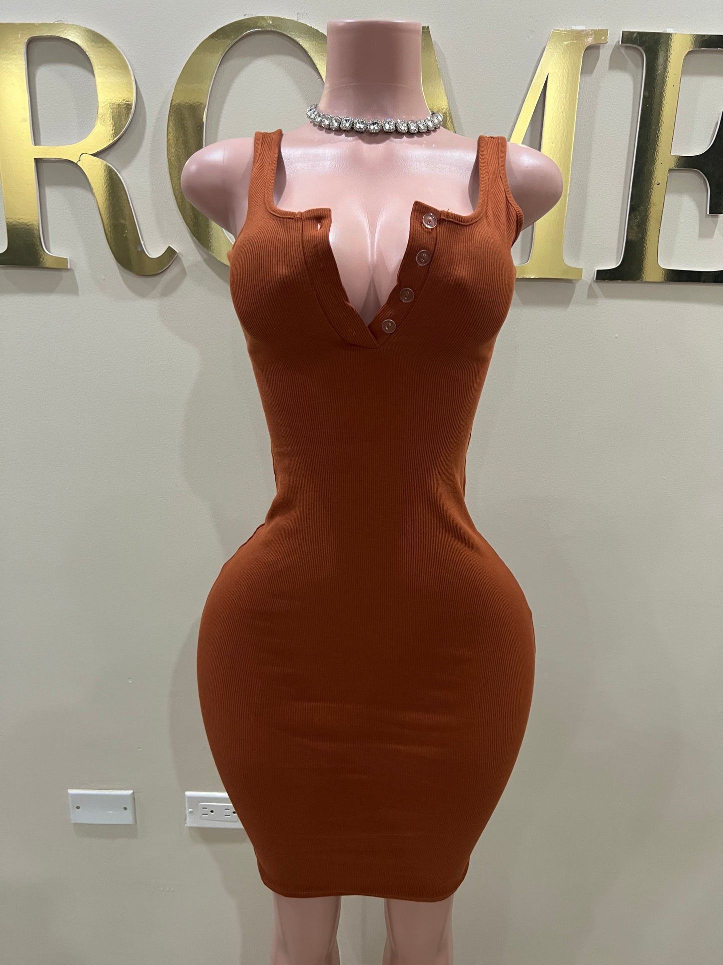 Tami Basic Dress (Burnt Orange)