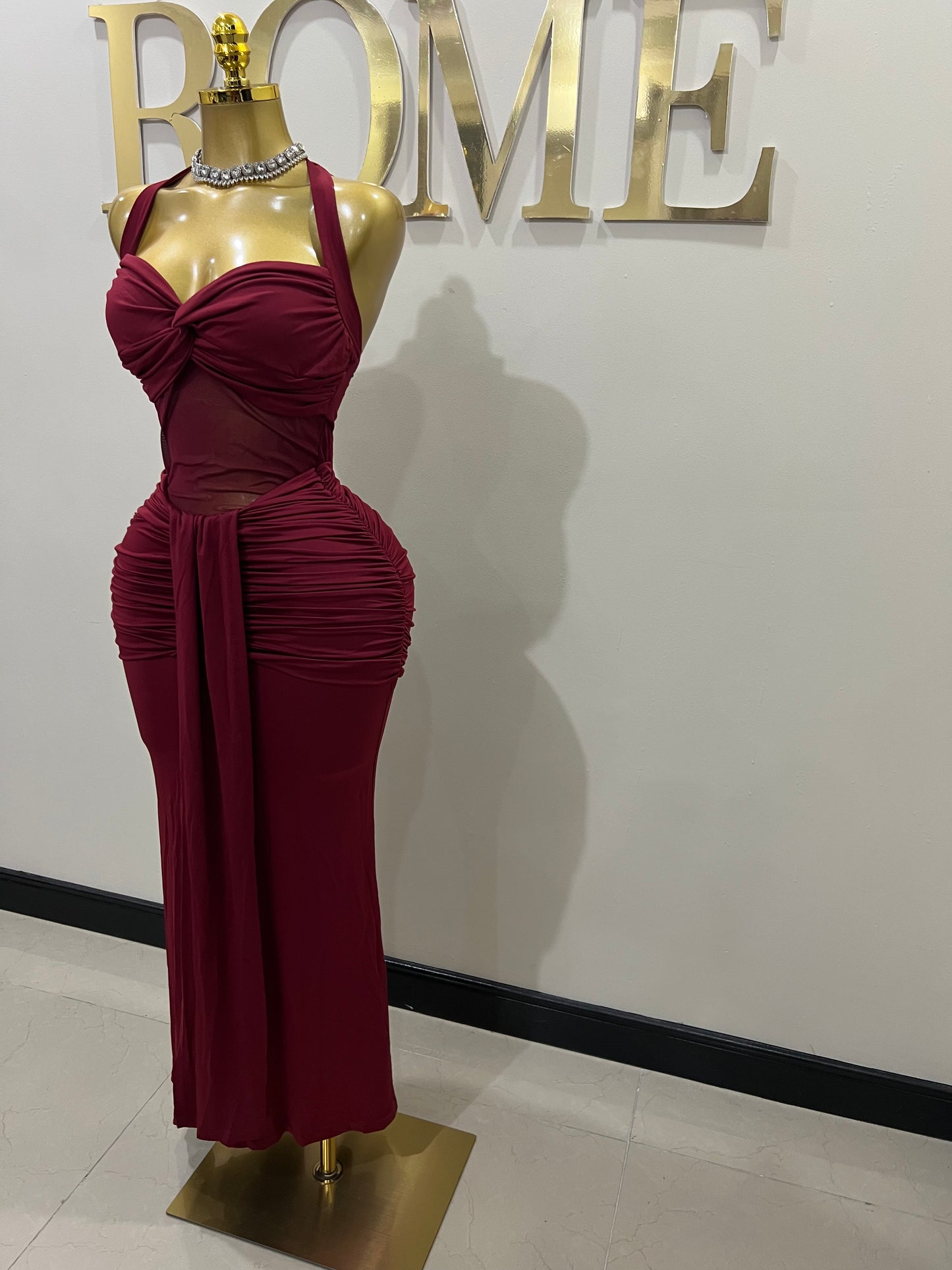 Sweetheart Nara Dress 2 (Burgundy)