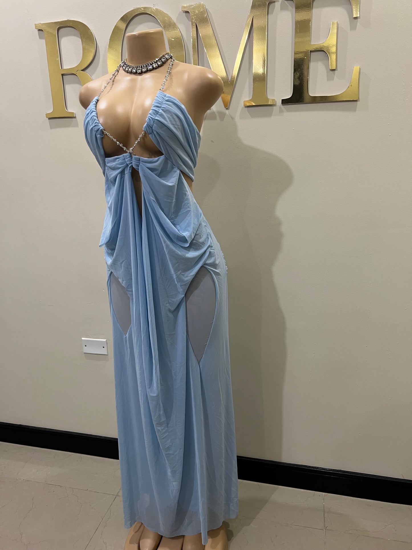 Kim Mesh Dress (Blue)