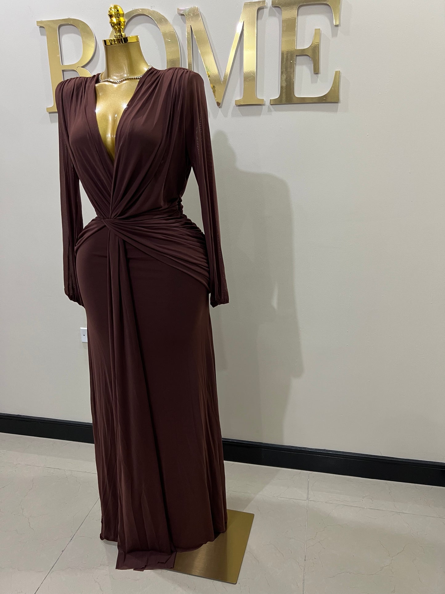 Michelle Victoria Dress (Brown)