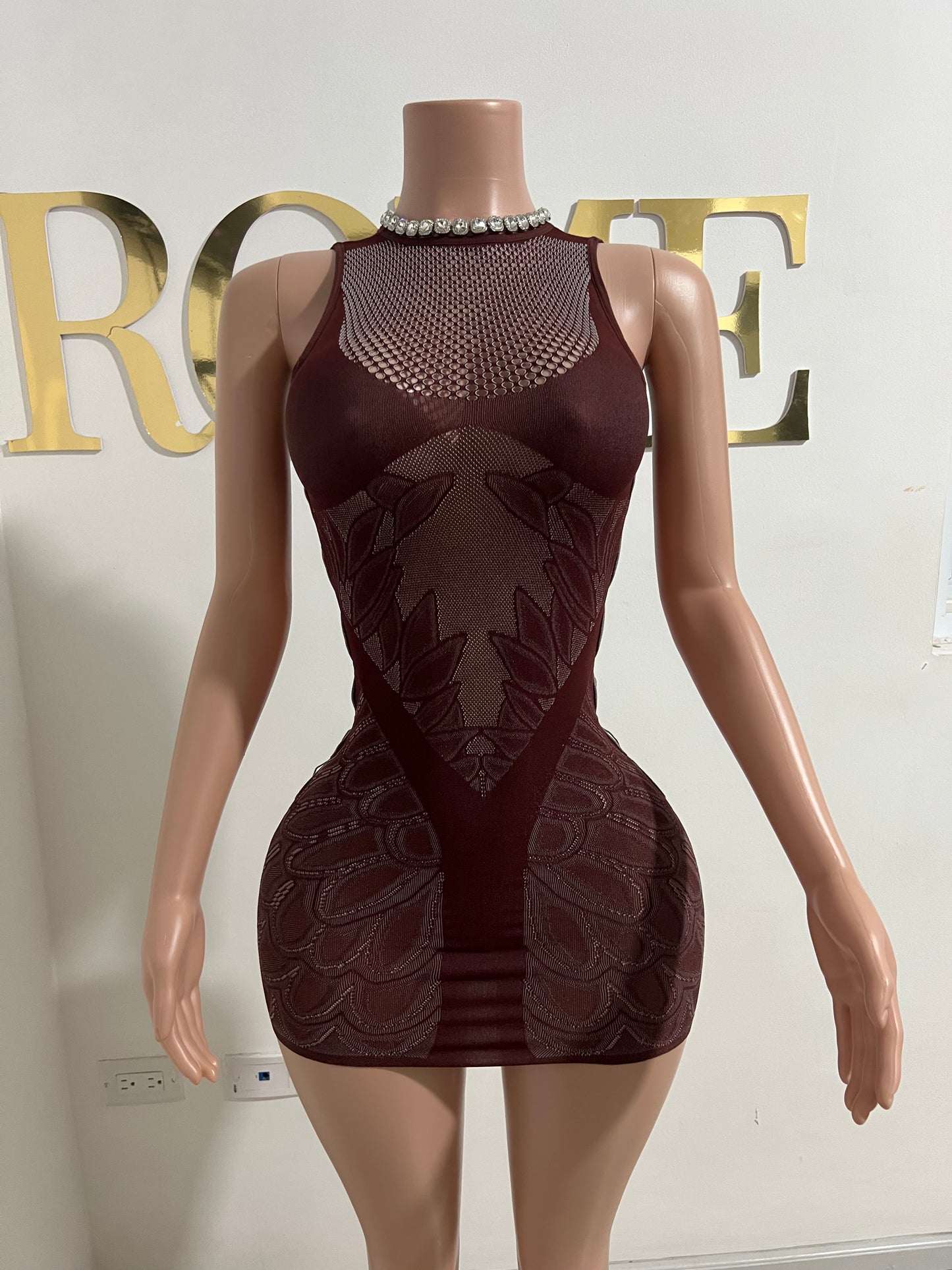 Swan Tights Dress (Brown)