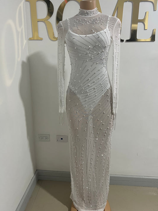 Ellie Long Dress (White)