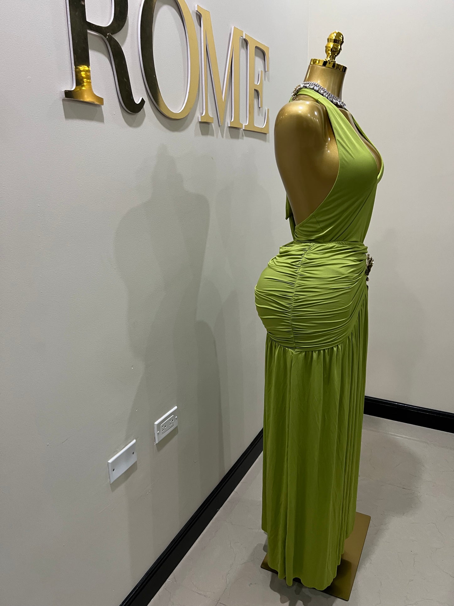 Nara Petal 2 Pcs Bodysuit & Skirt Set (Green)