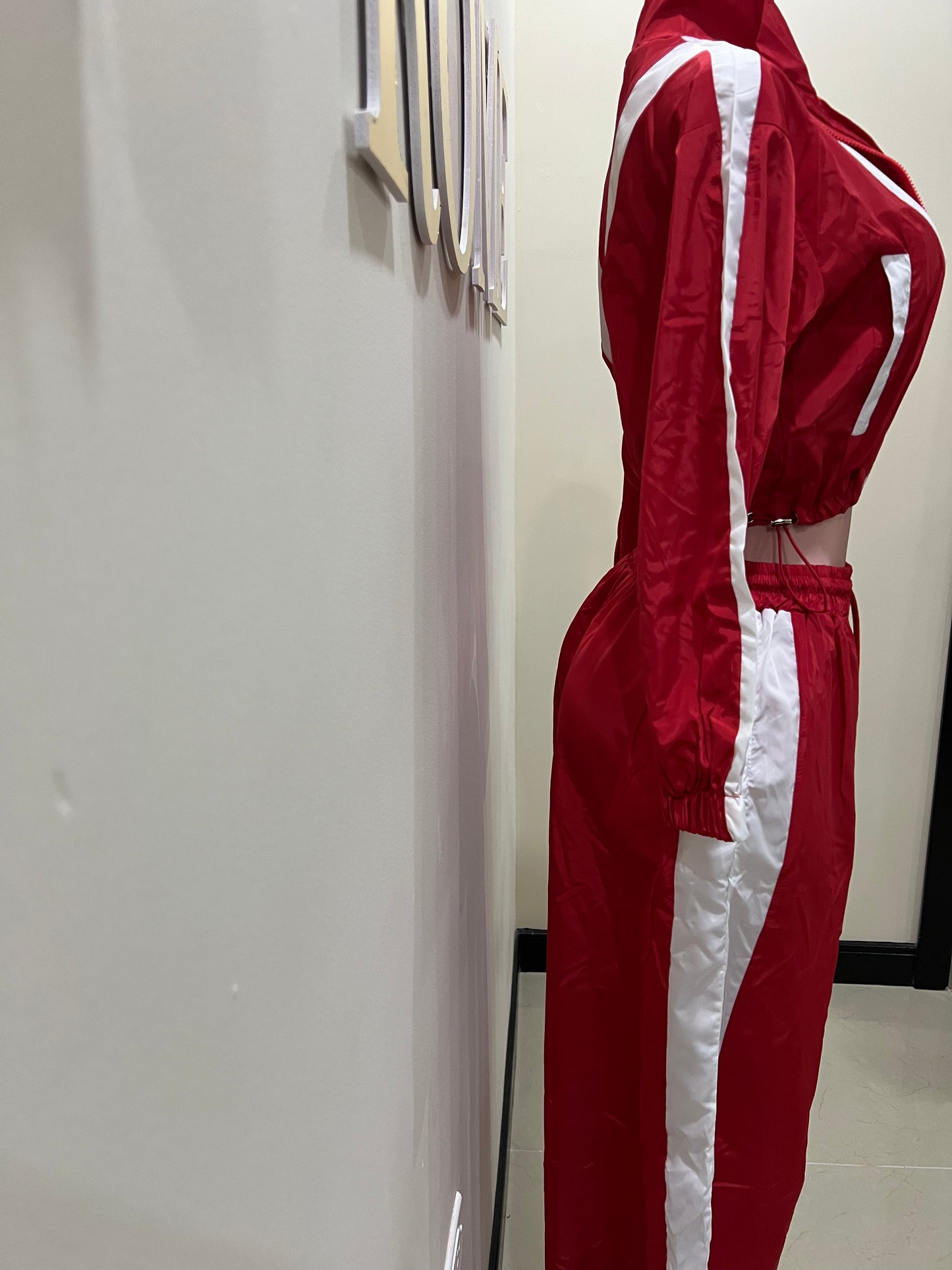 Brooklyn Tracksuit Pants Set (Red)