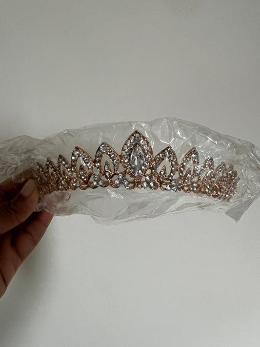 Anna Crystal Tiara (Rose Gold)