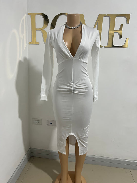 Mia Slay Vibe Dress (White)