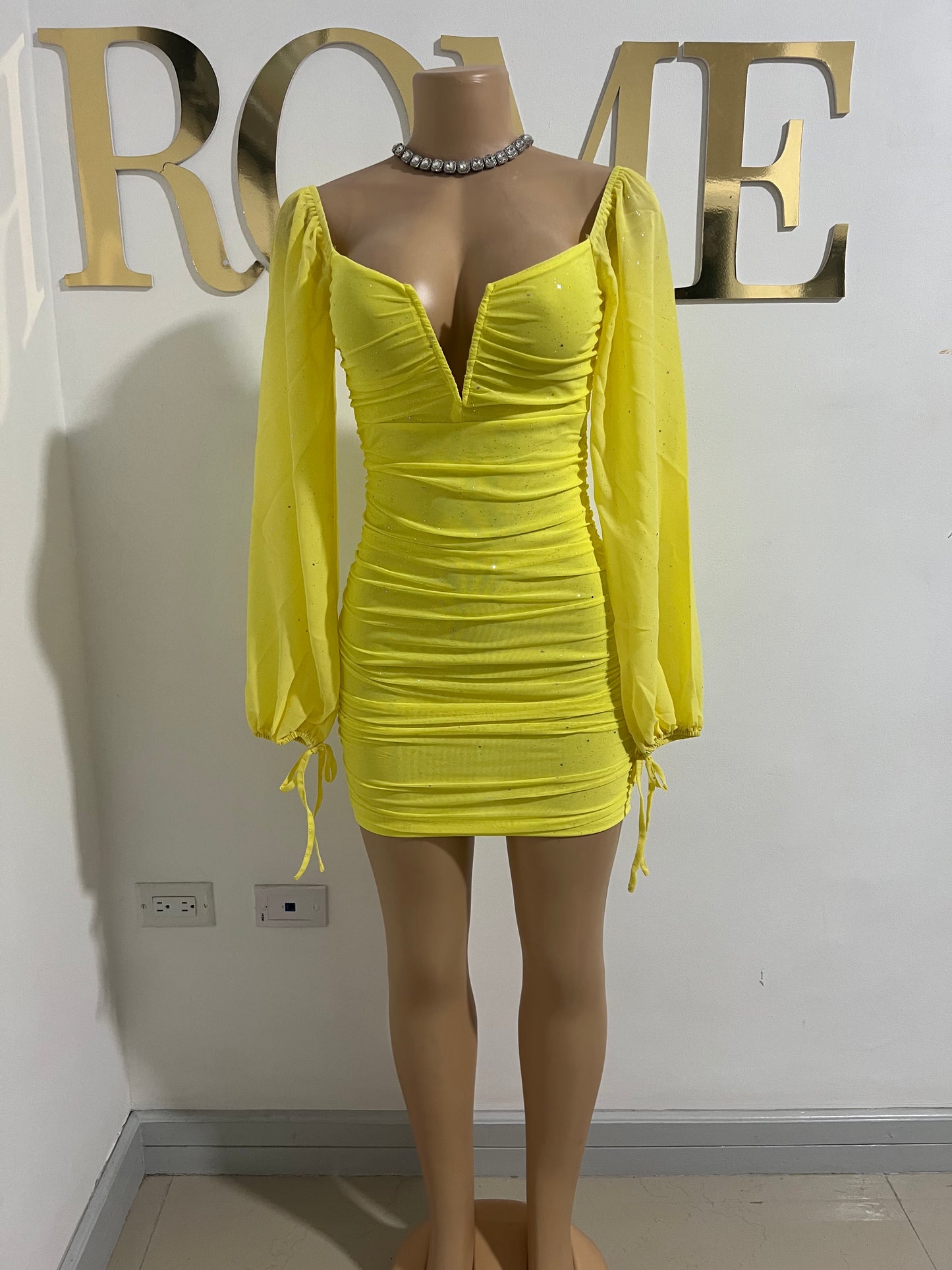 Aubrey Sprinkles Dress (Yellow)