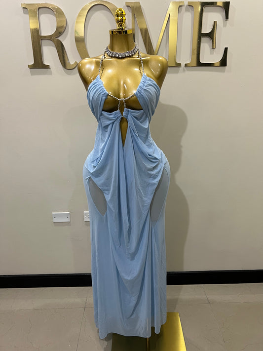 Kim Mesh Dress (Blue)