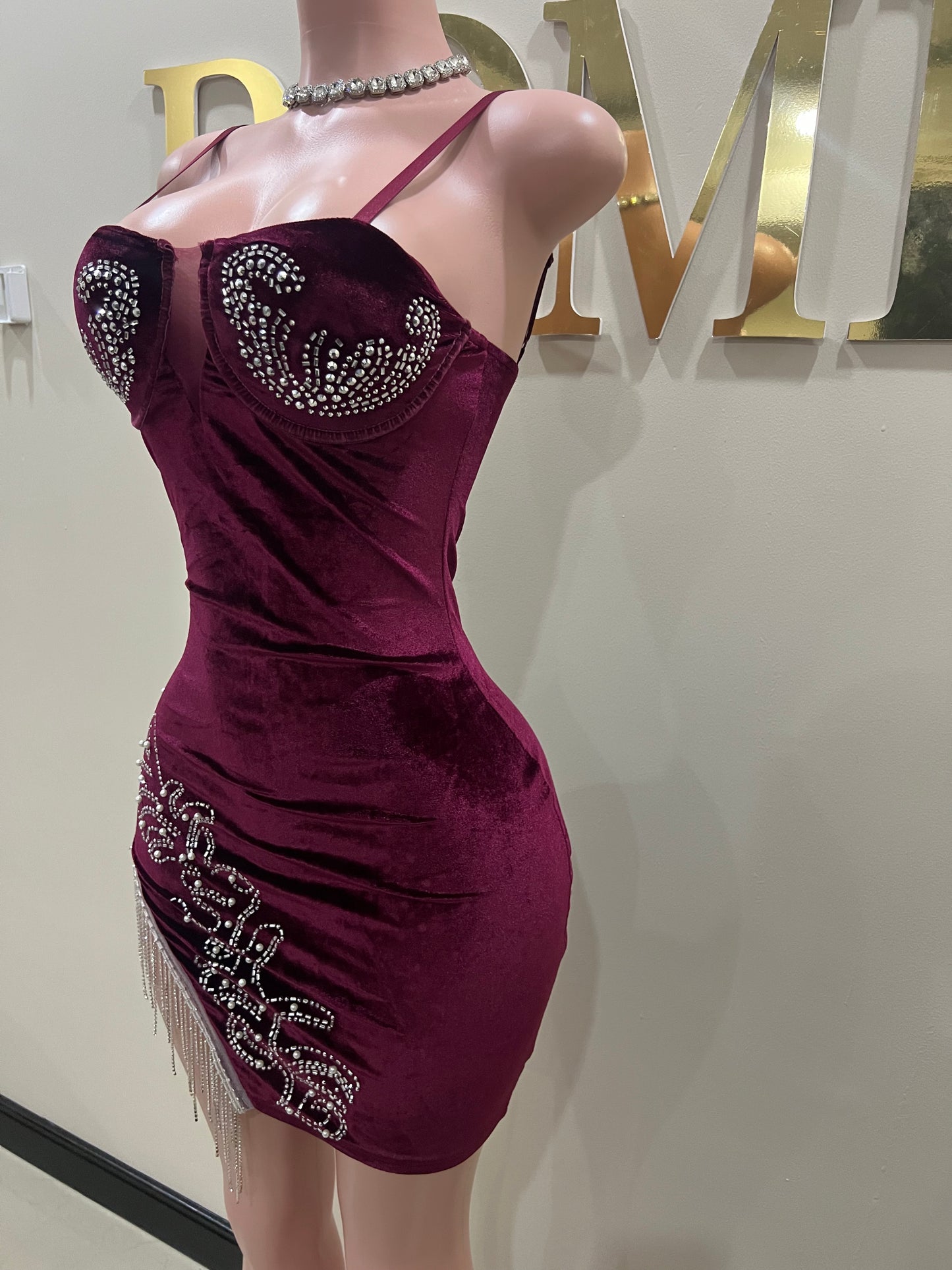 Spice Dress (Burgundy)