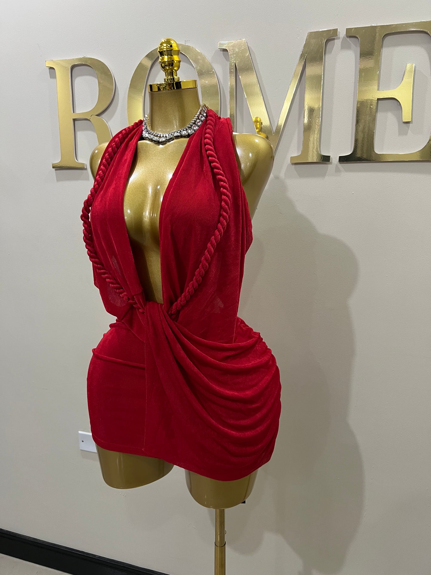 Cassie Rope Dress (Red)