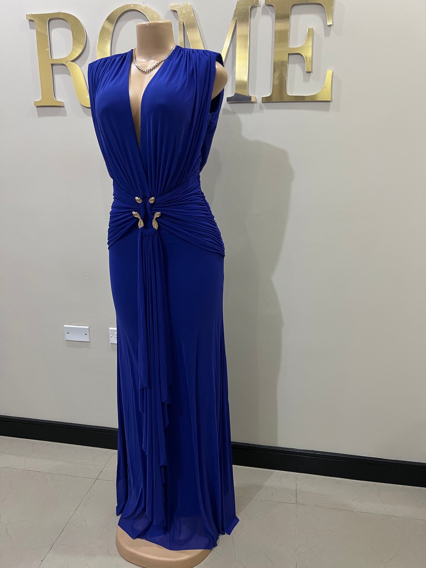 Michelle Snake Dress (Blue)