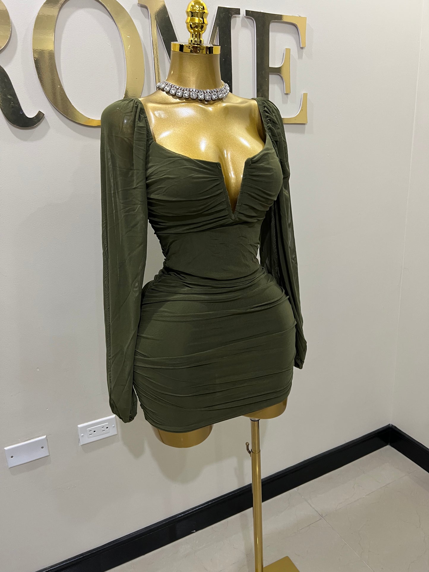 Aubrey Dress (Army Green)