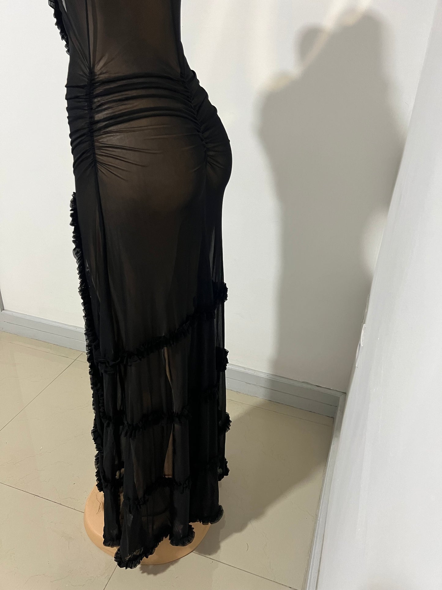 Mila Sheer Dress (Black)