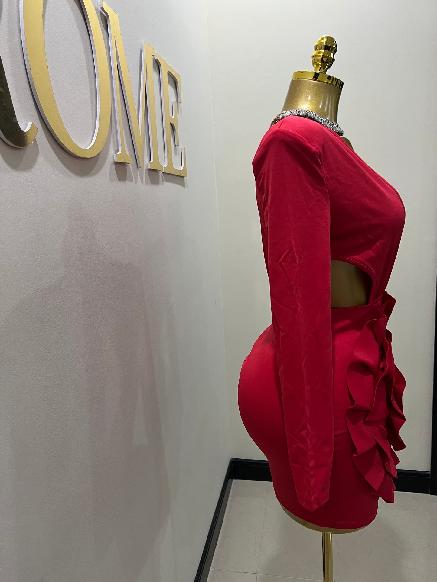 Camila Slay Flower Dress (Red)