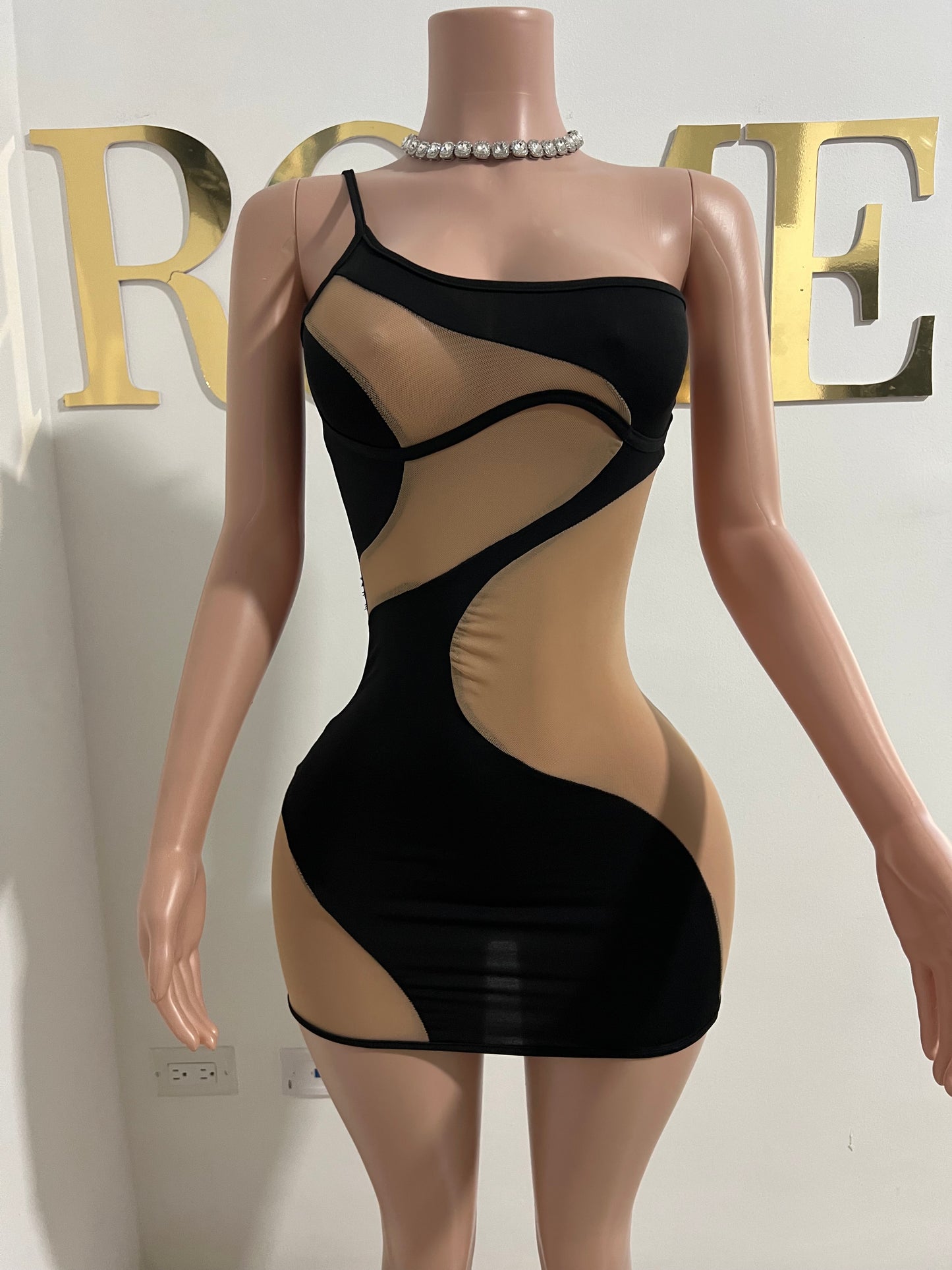 Eve Swirl Dress (Black)