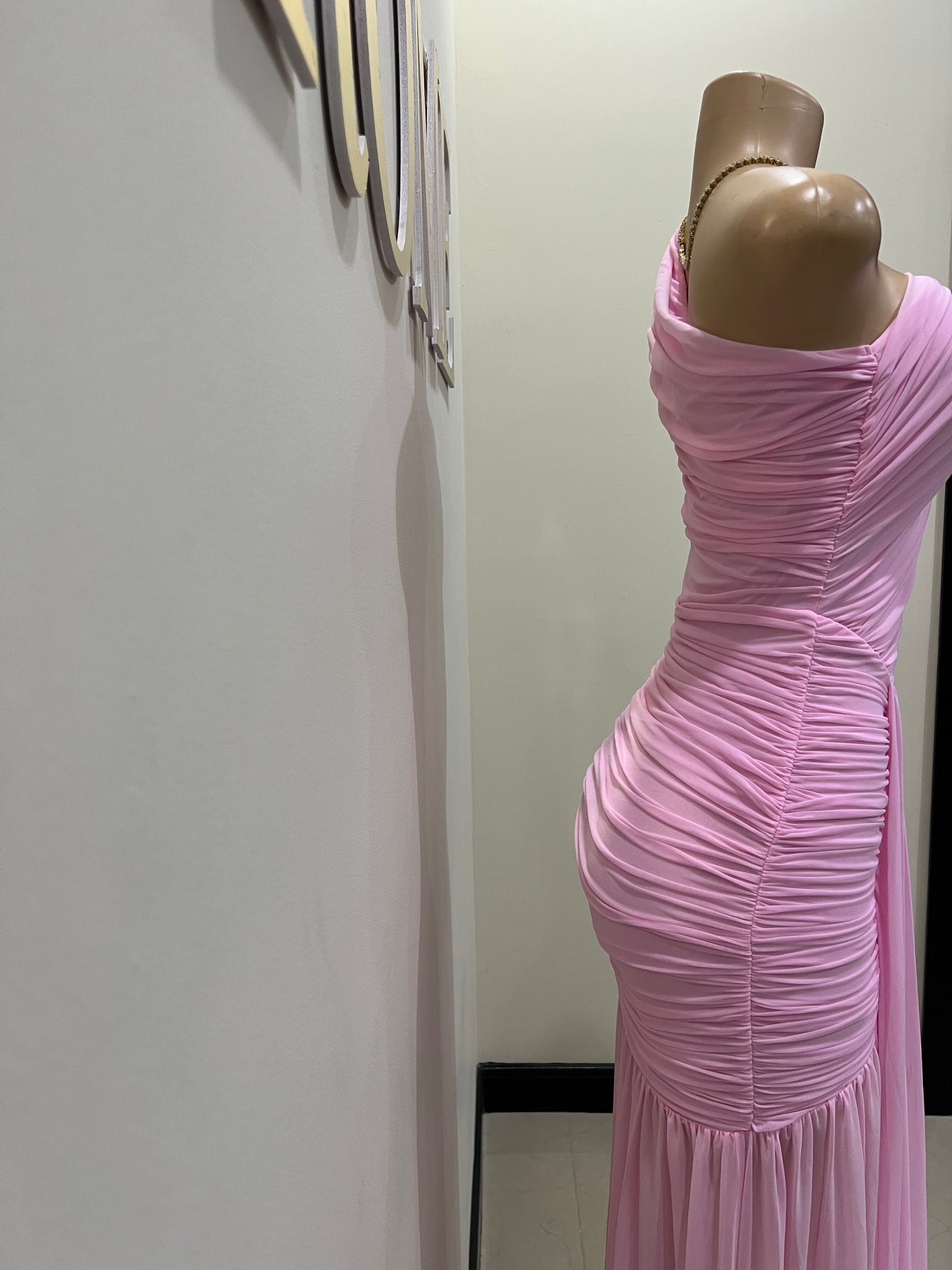 Michelle Grace Chain Dress (Light Pink)